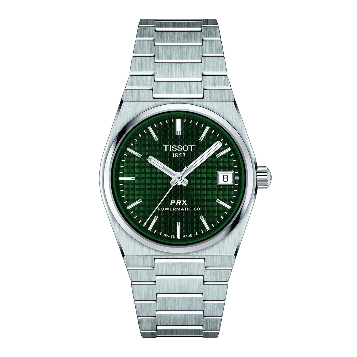 Montre femme Tissot PRX Powermatic 80 fond vert