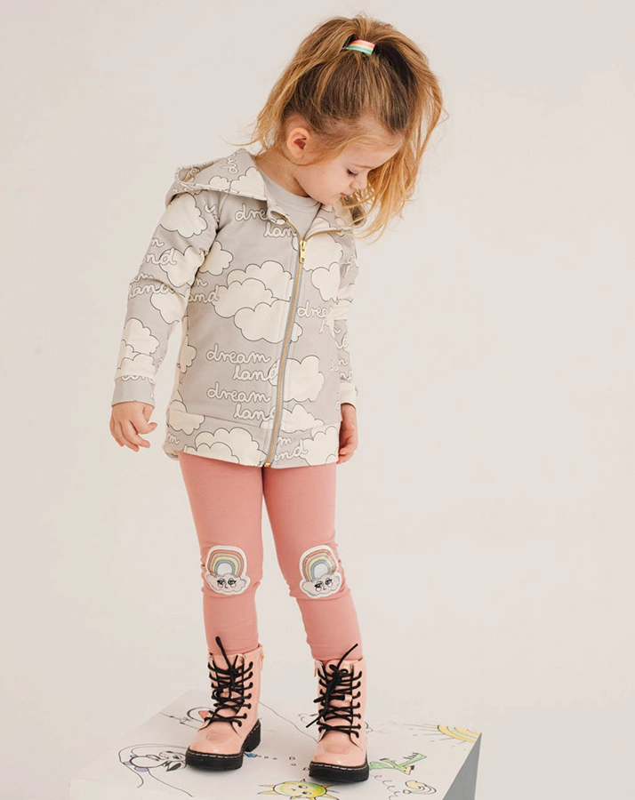 Kapuzen-Sweatjacke DREAMLAND AOP in grey