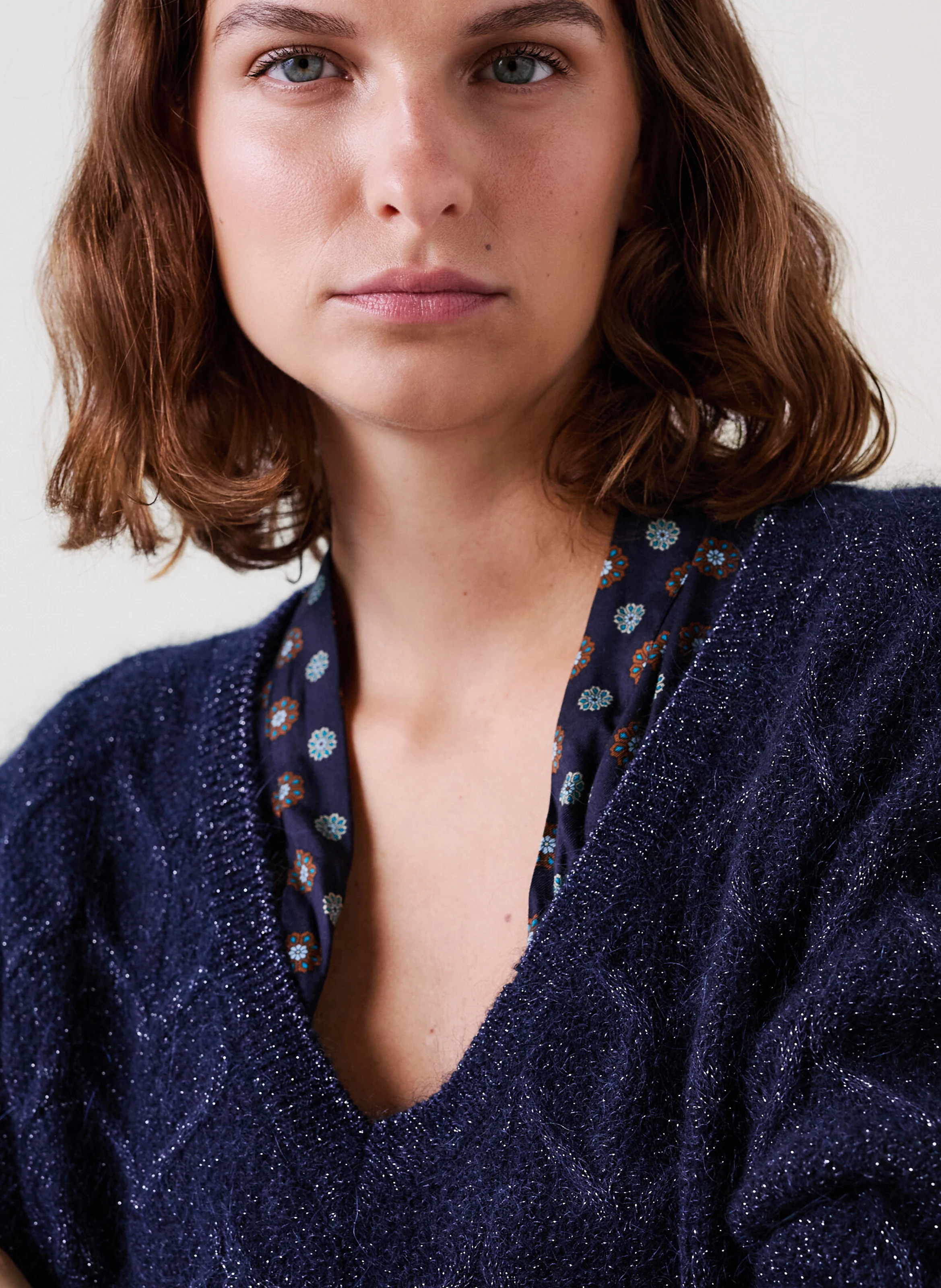 MSTANLEY - Pull droit en maille tricotée | Bleu