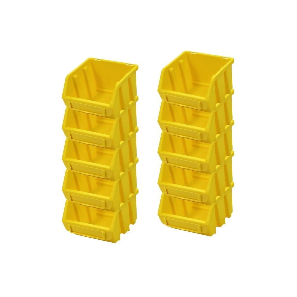 PROREGAL SuperSaver Set 10x Opbergdoos 1 HxBxD 7,5 x 11,6 x 11,2 cm Polypropyleen Geel