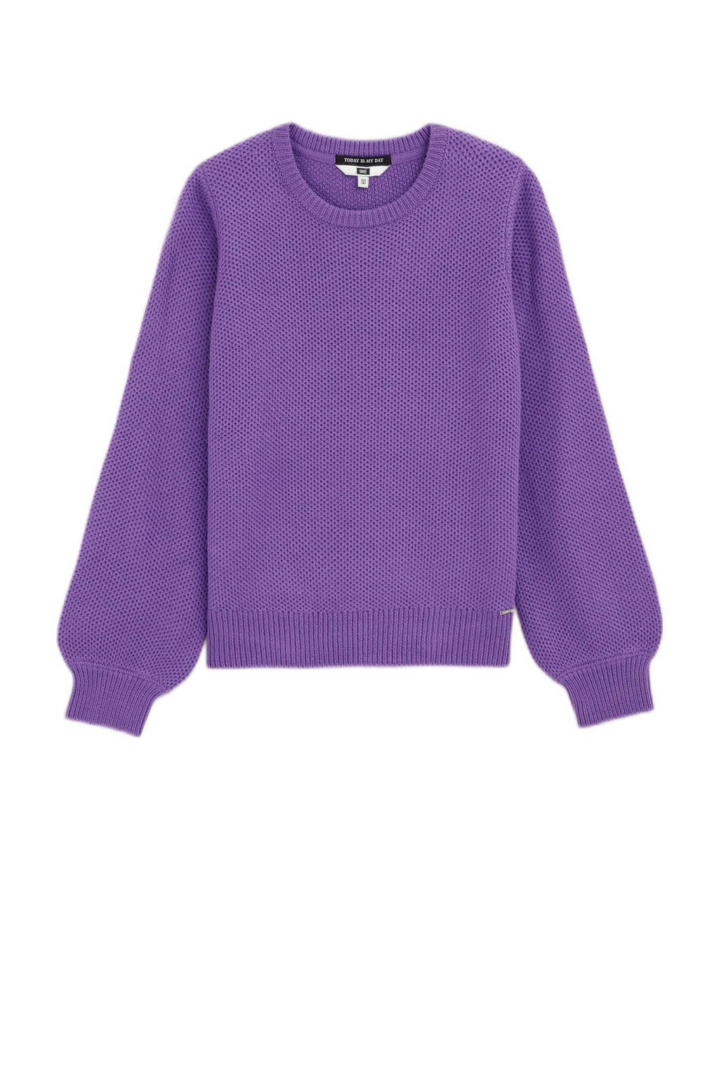 WE Fashion gebreide trui paars