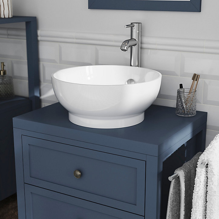 Plan de toilette GoodHome Perma bleu 60 cm