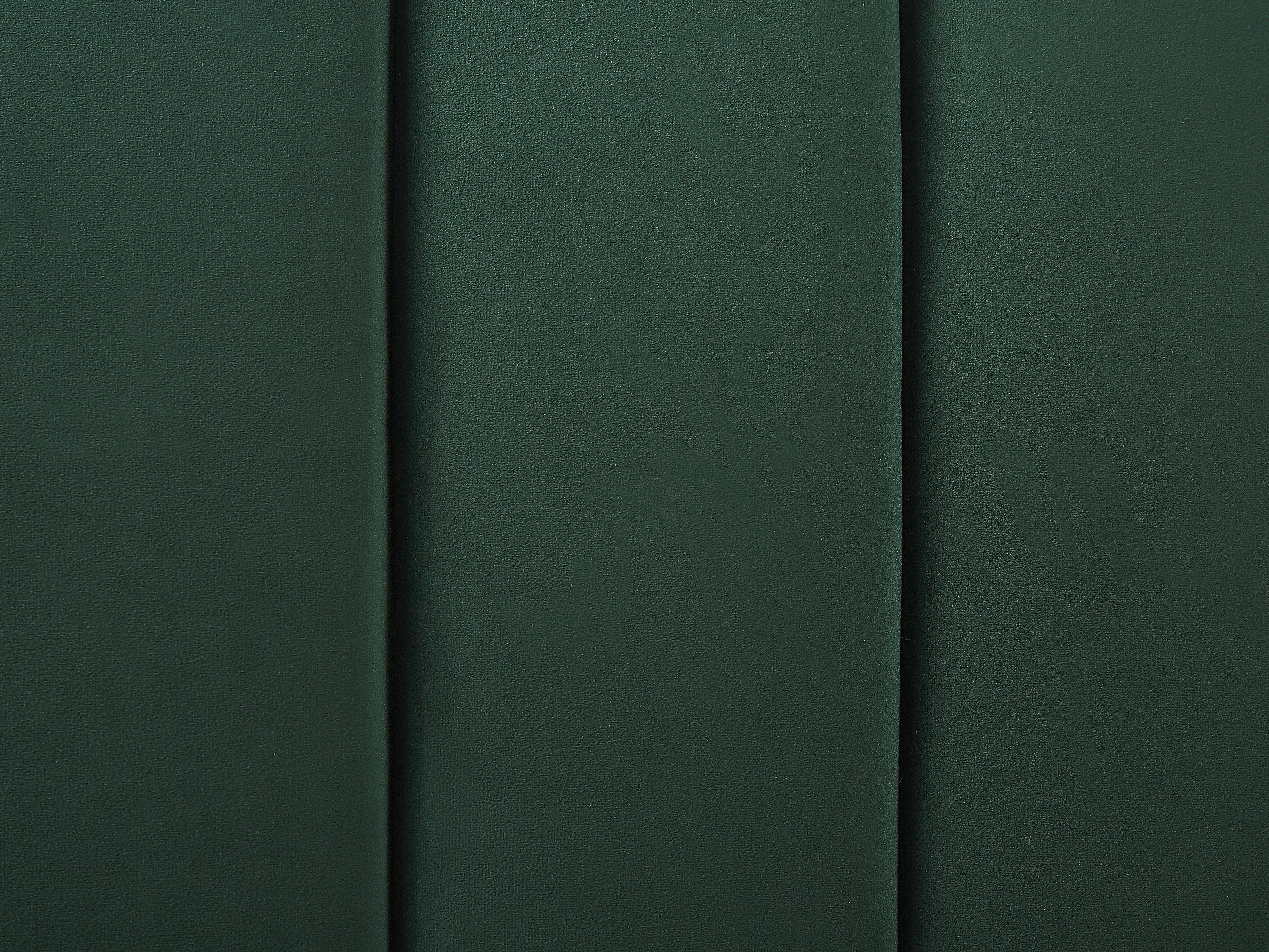 Bed Fluweel MARVILLE 140 x 200 cm Smaragdgroen