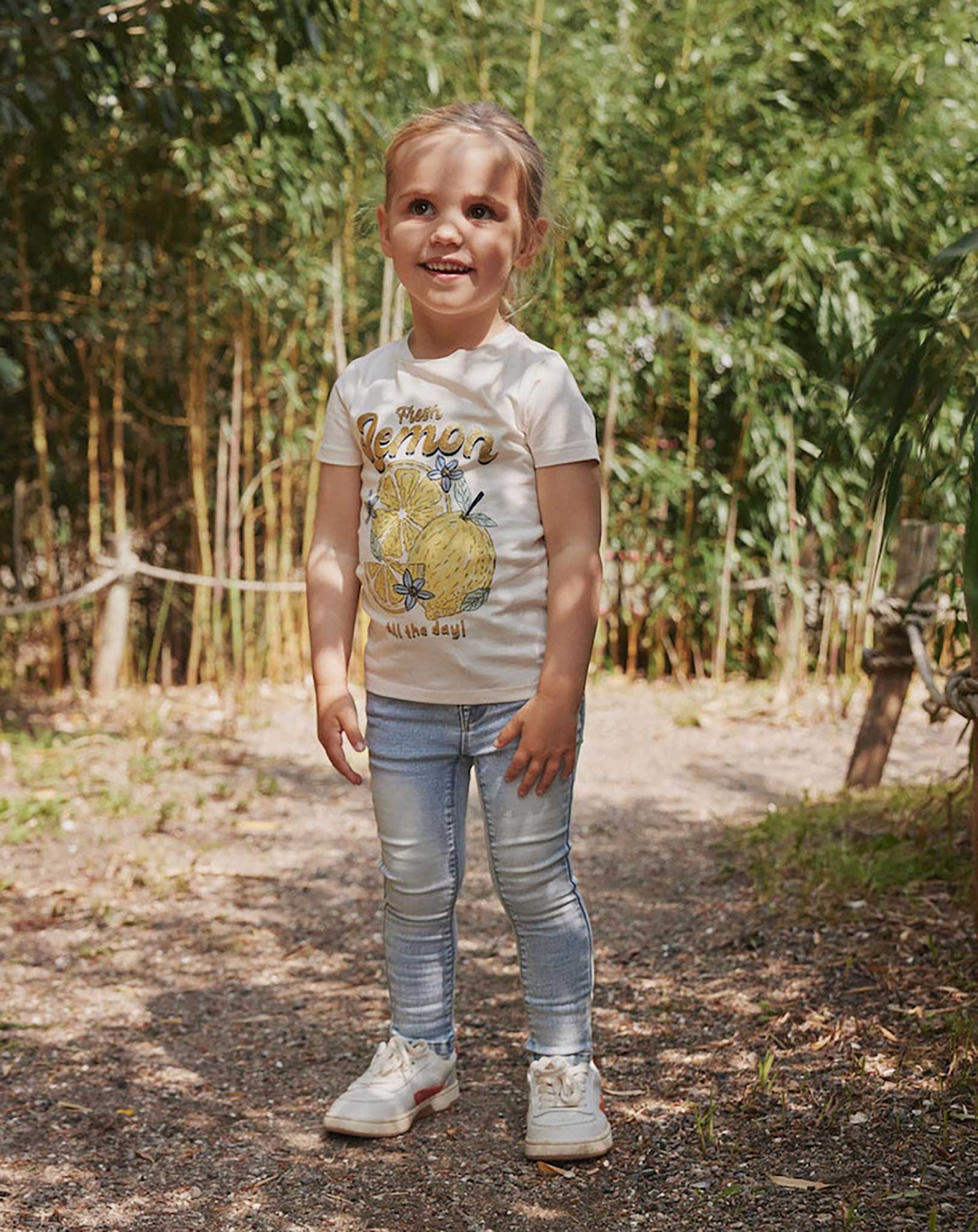 T-Shirt NMFDIAZ FRESH LEMON in jet stream