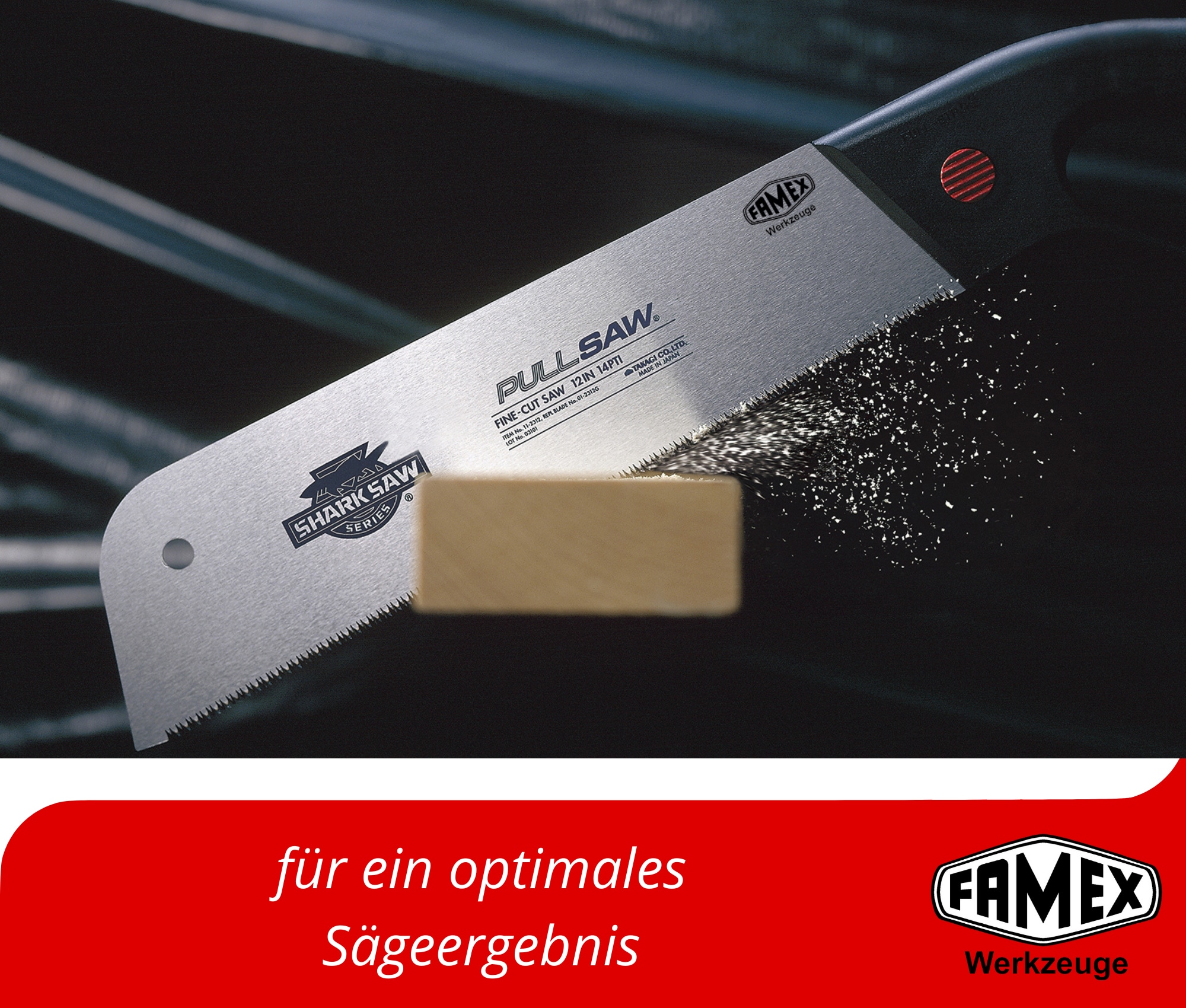 FAMEX 5505 Profi Japansäge 300mm - Handsäge - 14 Zähne