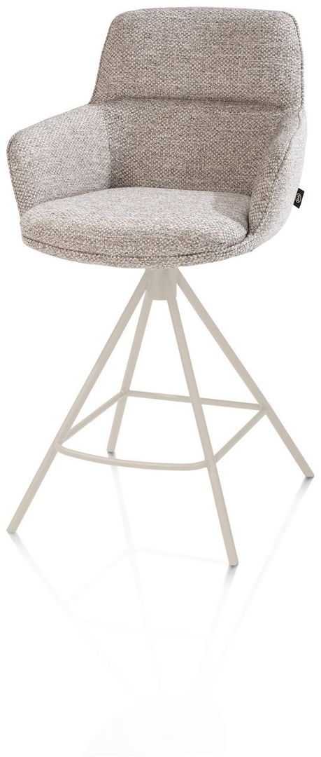 Henders en Hazel   Mateo Creme Poten Barstoel