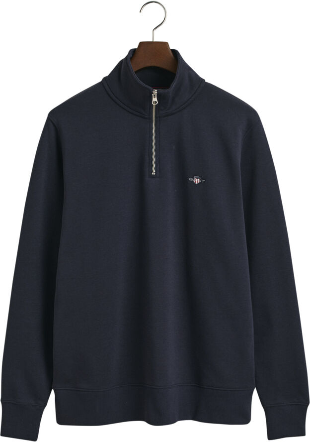 Gant REG SHIELD HALF ZIP SWEAT Evening blue