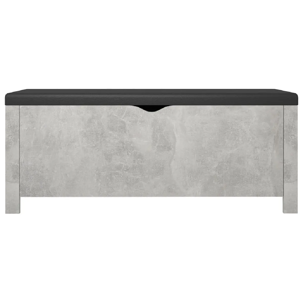 VidaXL Boîte de rangement avec coussin - Gris béton