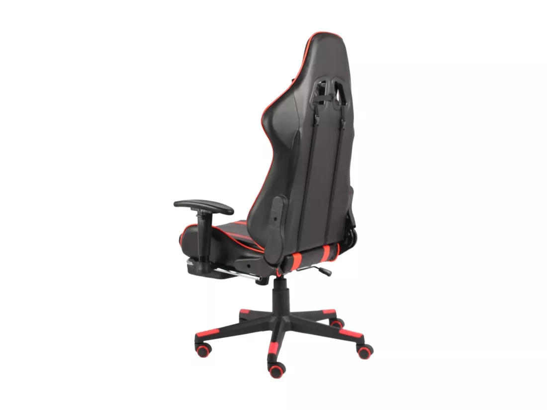 Chaise de jeu pivotante avec repose-pied Rouge PVC