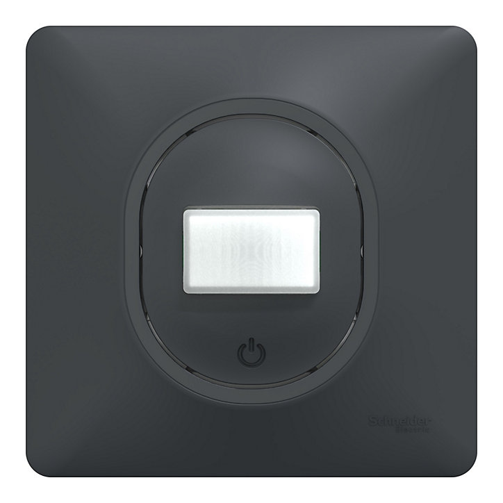 Interrupteur va-et-vient automatique complet Schneider Electric Ovalis anthracite