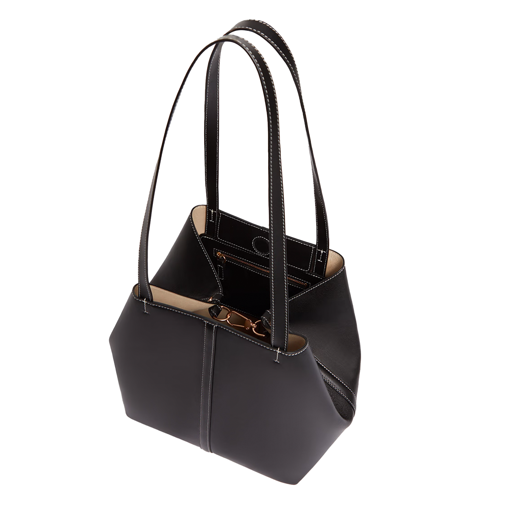 Petit cabas en cuir | Noir