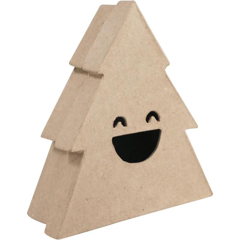 Boîte sapin sourire M - Kraft