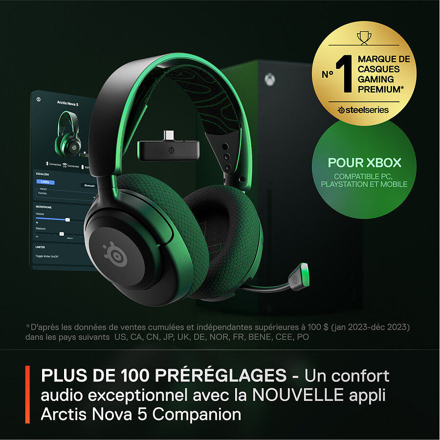 SteelSeries Arctis Nova 5X Wireless - Noir