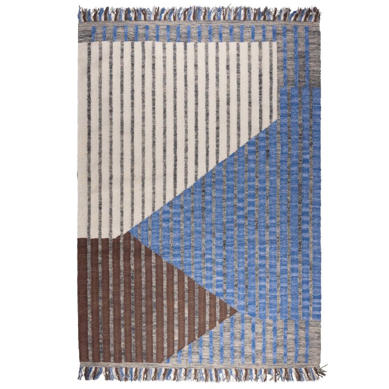Dutchbone Hampton vloerkleed 160x230 blauw
