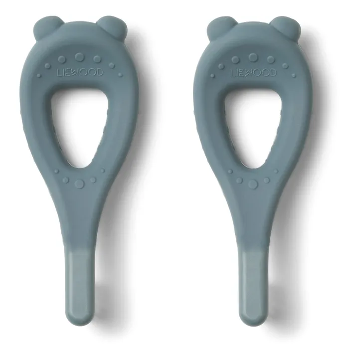 Liewood Brosse à dents Janelle en silicone - Set de 2 | Whale blue