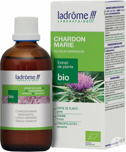 Ladrôme Chardon Marie Extrait De Plante Bio Confort Digestif Et Santé Du Foie Flacon 100ml