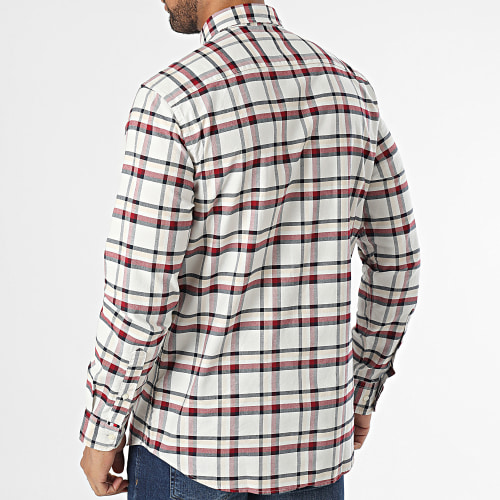 Chemise Manches Longues A Carreaux Small Global Stripe Check 1745 Beige