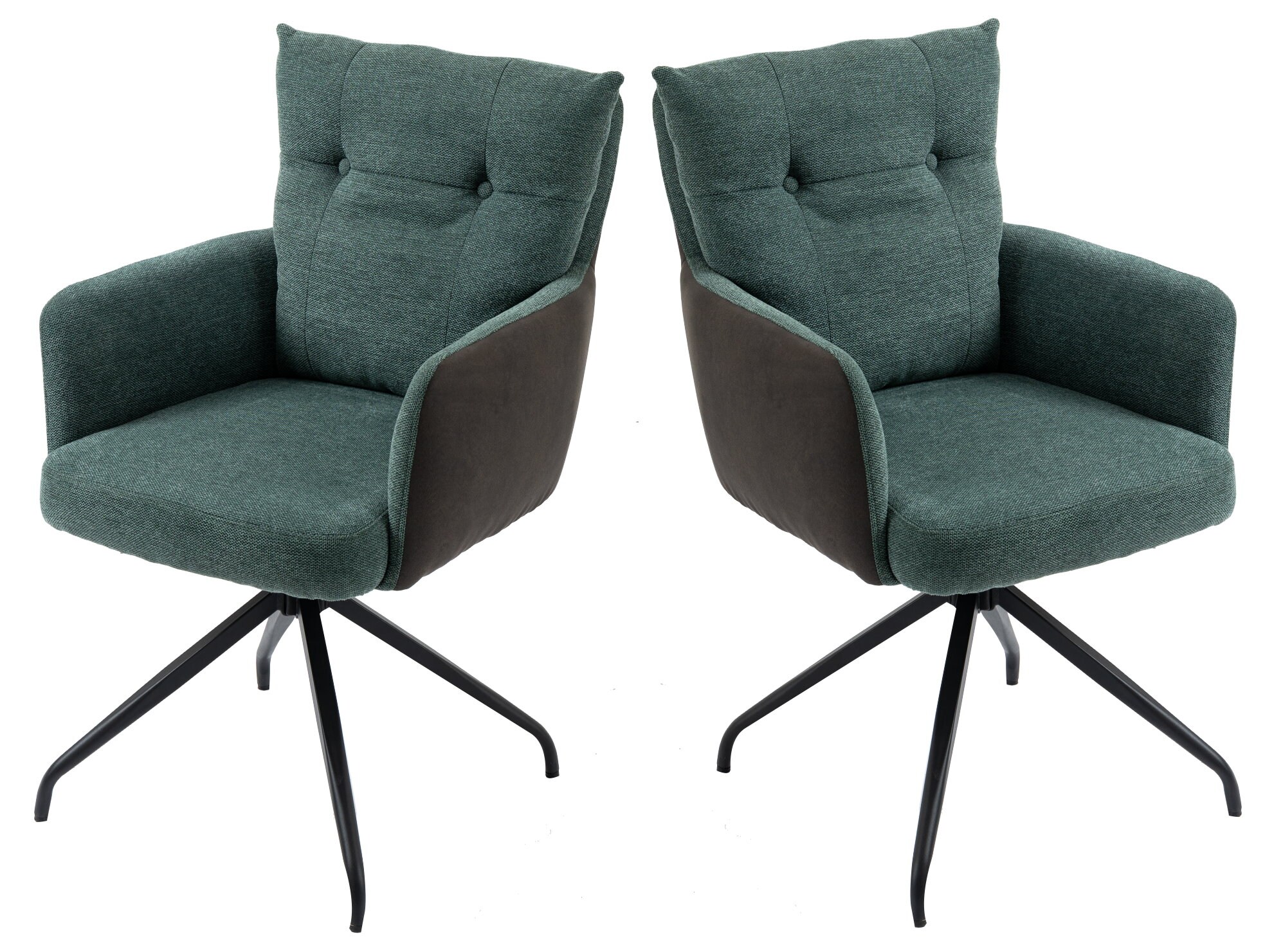 2er Set Drehstuhl Mark Esszimmerstuhl Küchenstuhl Lounge Sessel Polsterstuhl