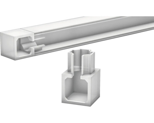 Hoekstuk “LUXline” PET opaal / translucent 22x22mm