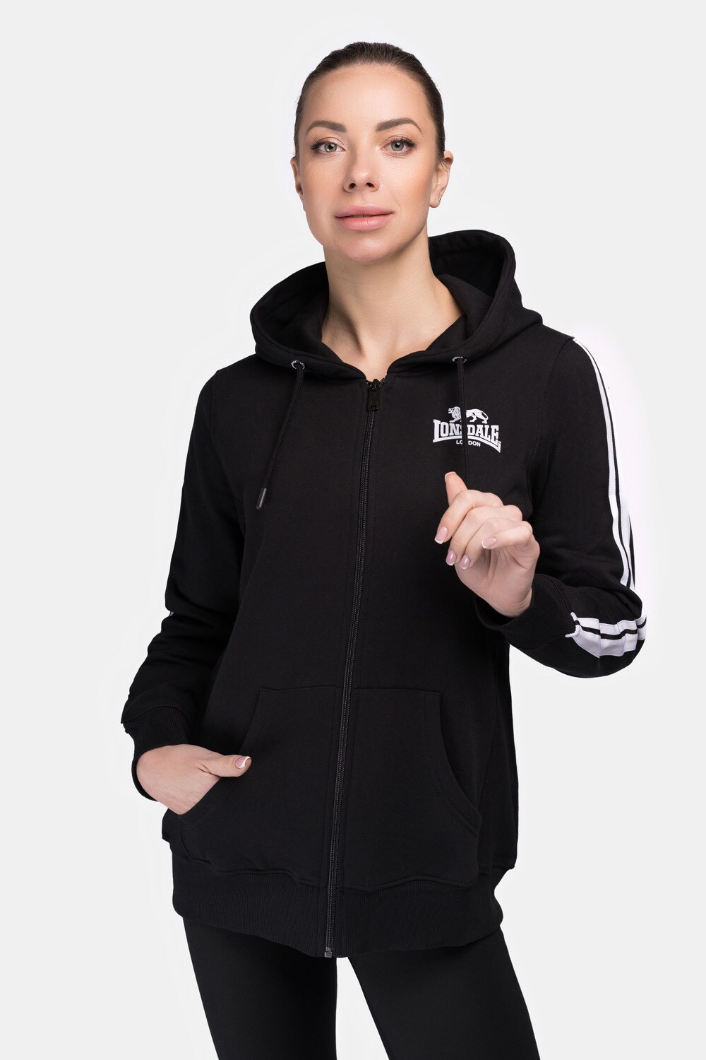 Lonsdale Frauen Kapuzensweatjacke mit Reißverschluss WINDYGATES