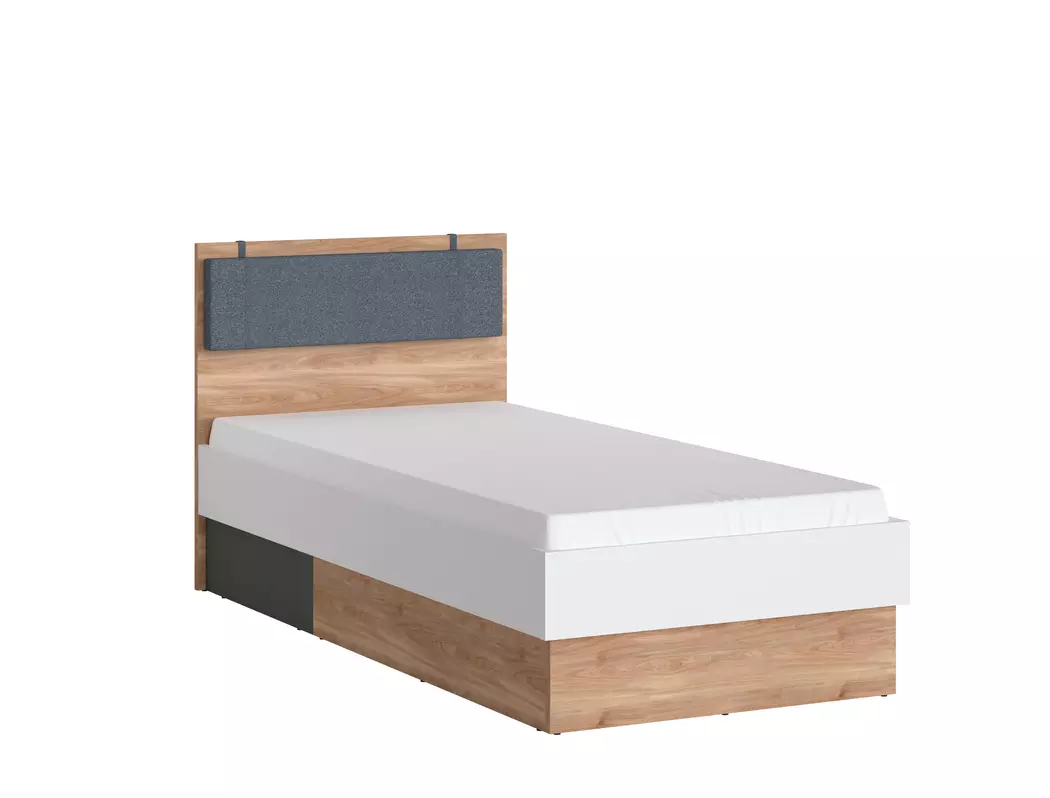 Bett mit Polsterkopfteil Twenty 90 x 200 cm