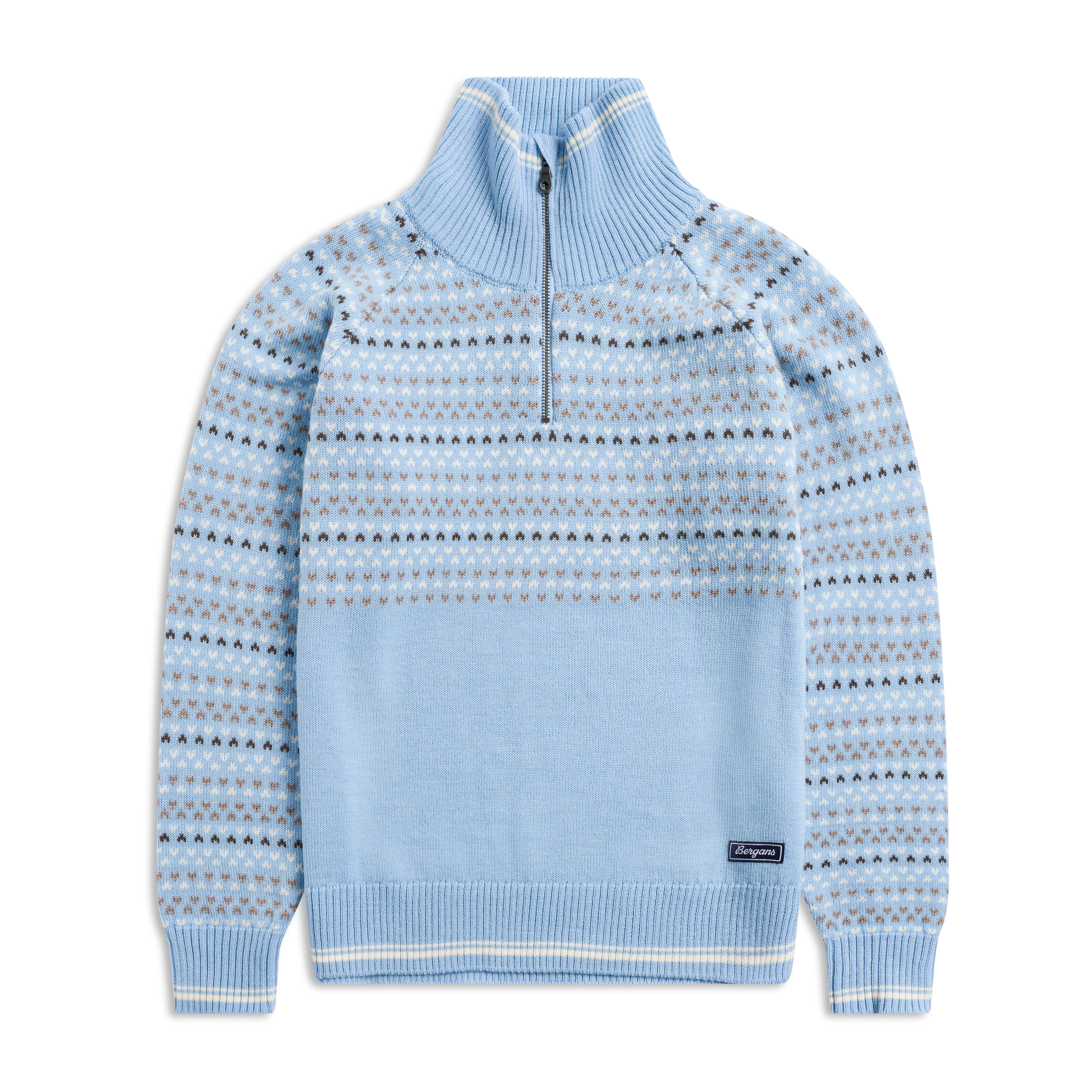 Alvdal Wool W Half Zip Cool Blue / Vanilla White