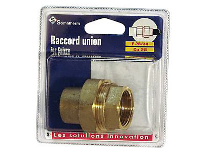 Raccord union fer/cuivre F26x24 Ø28 mm