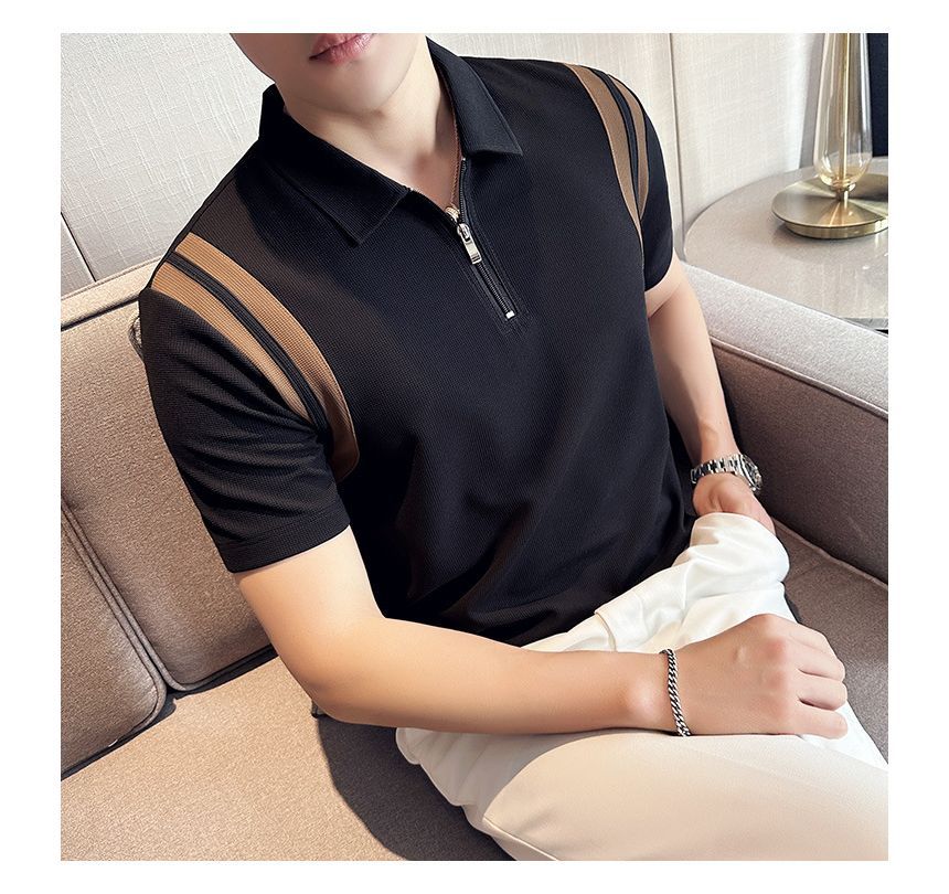 Deepwood - Poloshirt met korte mouwen en halve rits in twee kleuren