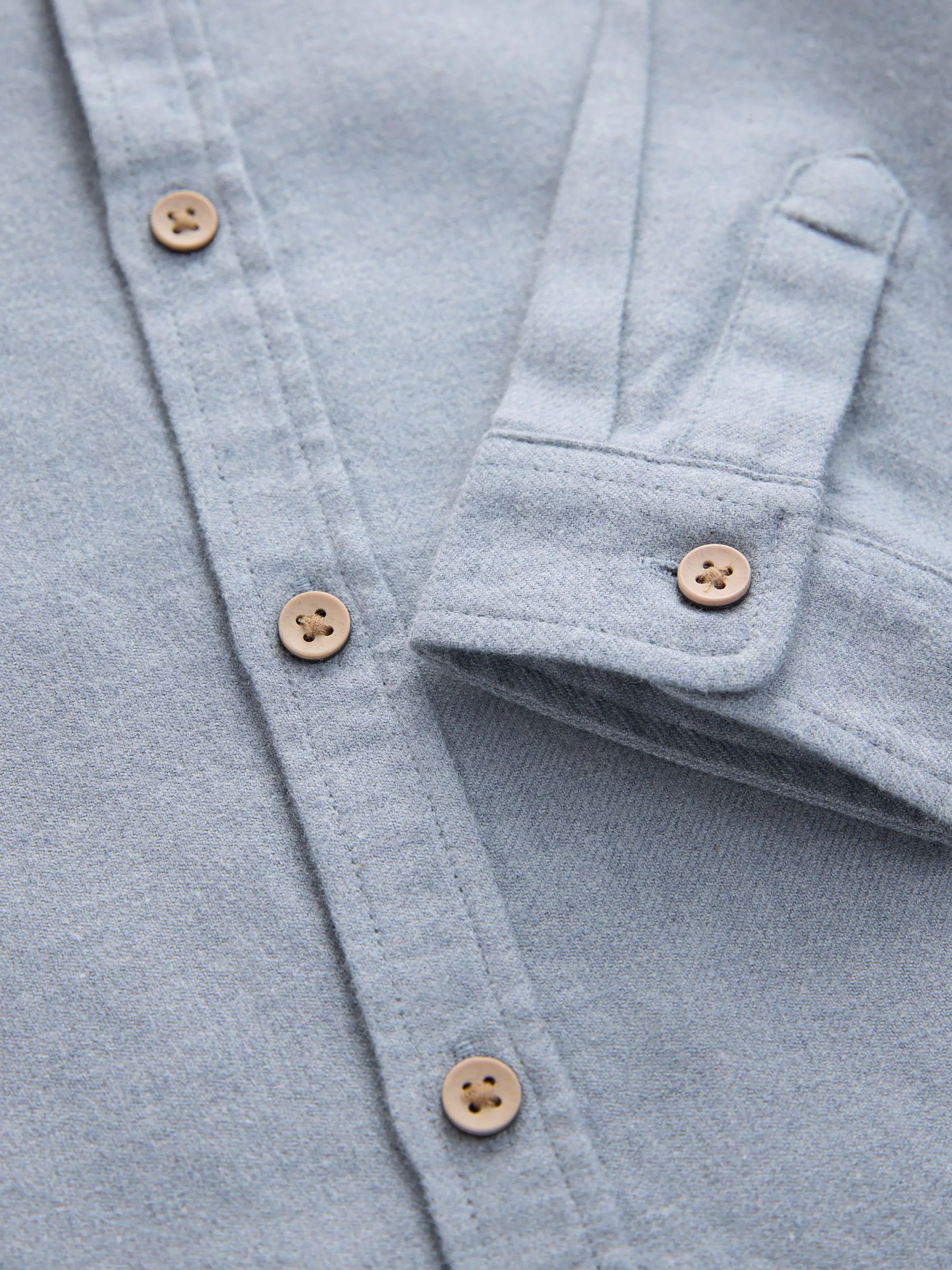 Blauw - Shirt met melange-figuren en lange mouwen (3mnd-7jr)