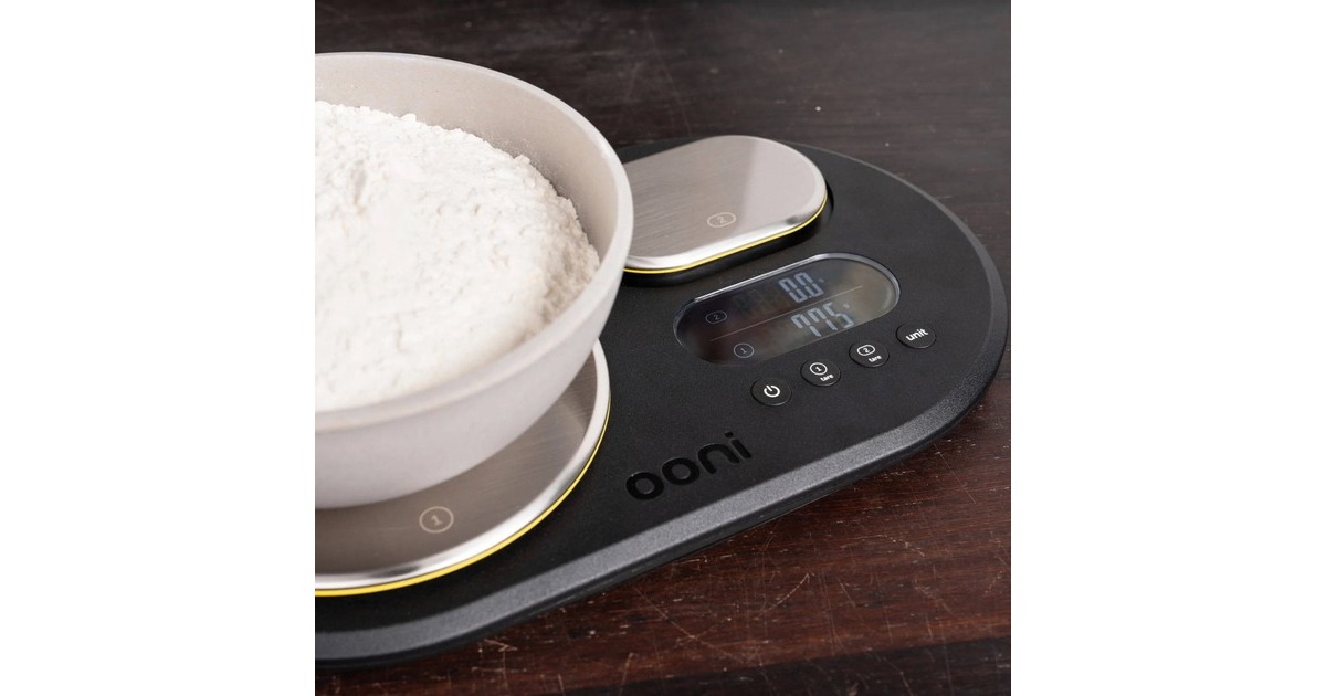 OoniDual Platform Digital Scales keukenweegschaal  (Zwart/roestvrij staal)