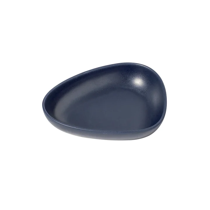 Lind DNA - Curve Stoneware tiefer Teller, 22 x 19 cm, navy blue