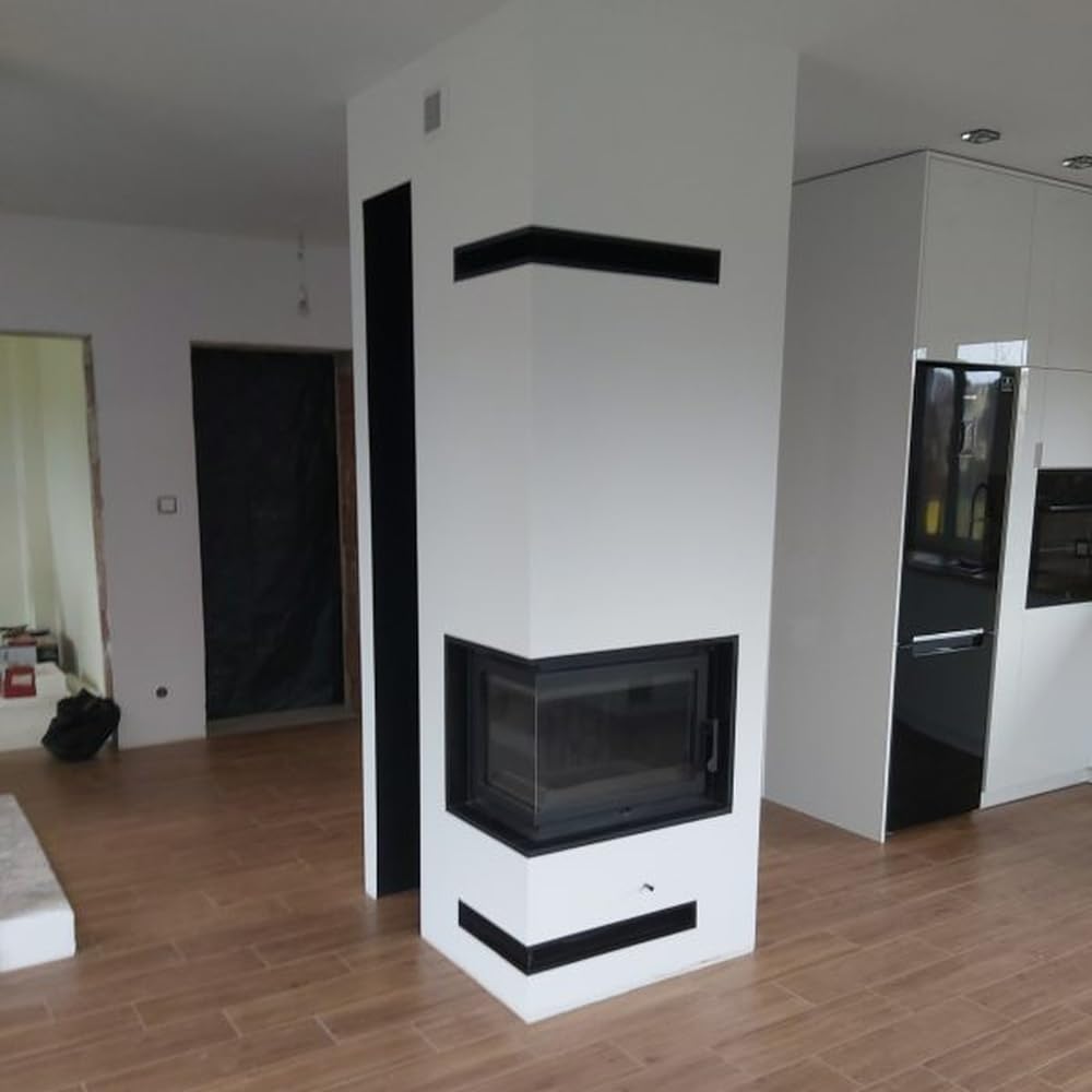 Kratki Kamineinsatz Gusseisen 8kW – Ø150mm – Linksöffnung – Ökodesign – BImSchV 2, HKI-Zertifiziert – Sauberes Glas & Hoher Wirkungsgrad Mit Kaminscheibenreiniger
