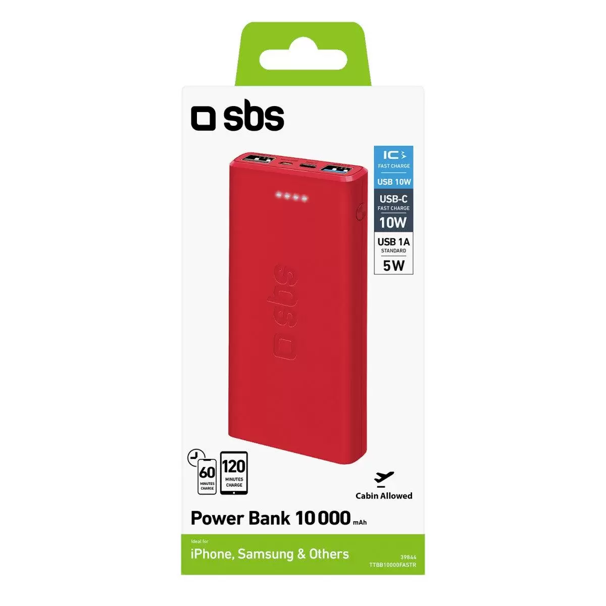 Powerbank SBS fast charge mit 10.000 mAh