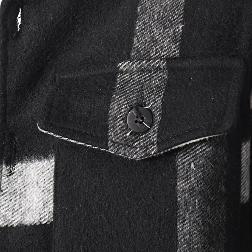 Surchemise à Carreaux Noir Gris