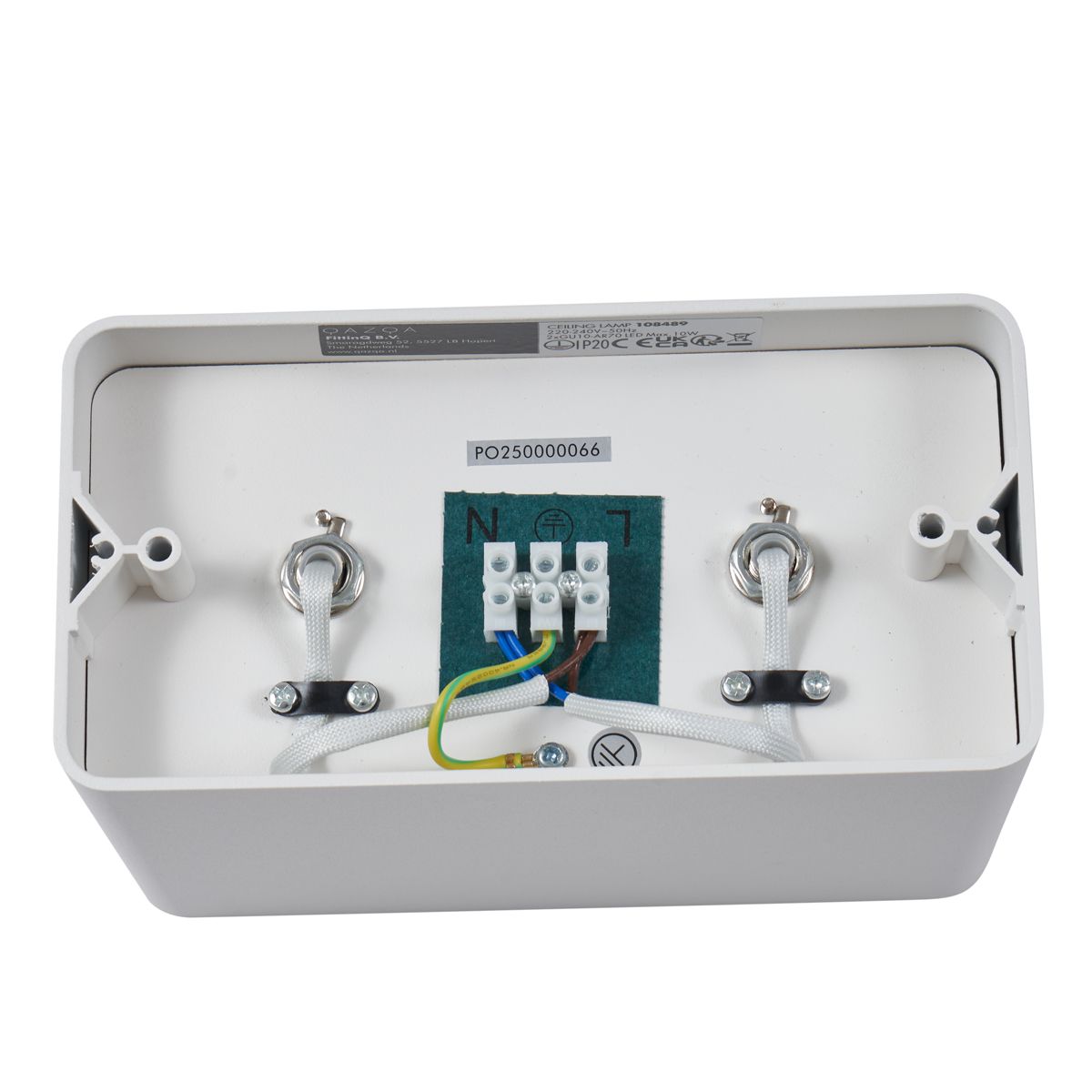 Design opbouwspot wit GU10 70mm 2-lichts draai- en kantelbaar - Vox