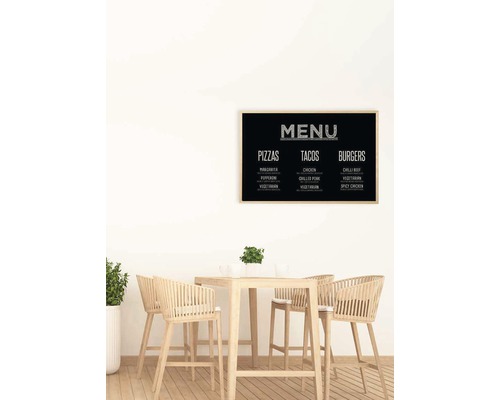 Zwart krijtbord met houten lijst, 40x60 cm