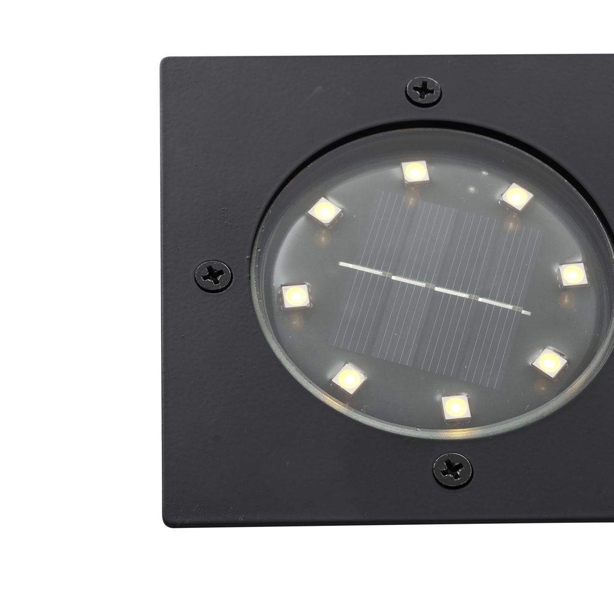 Set van 6 grondspots zwart vierkant incl. LED IP65 solar - Terry