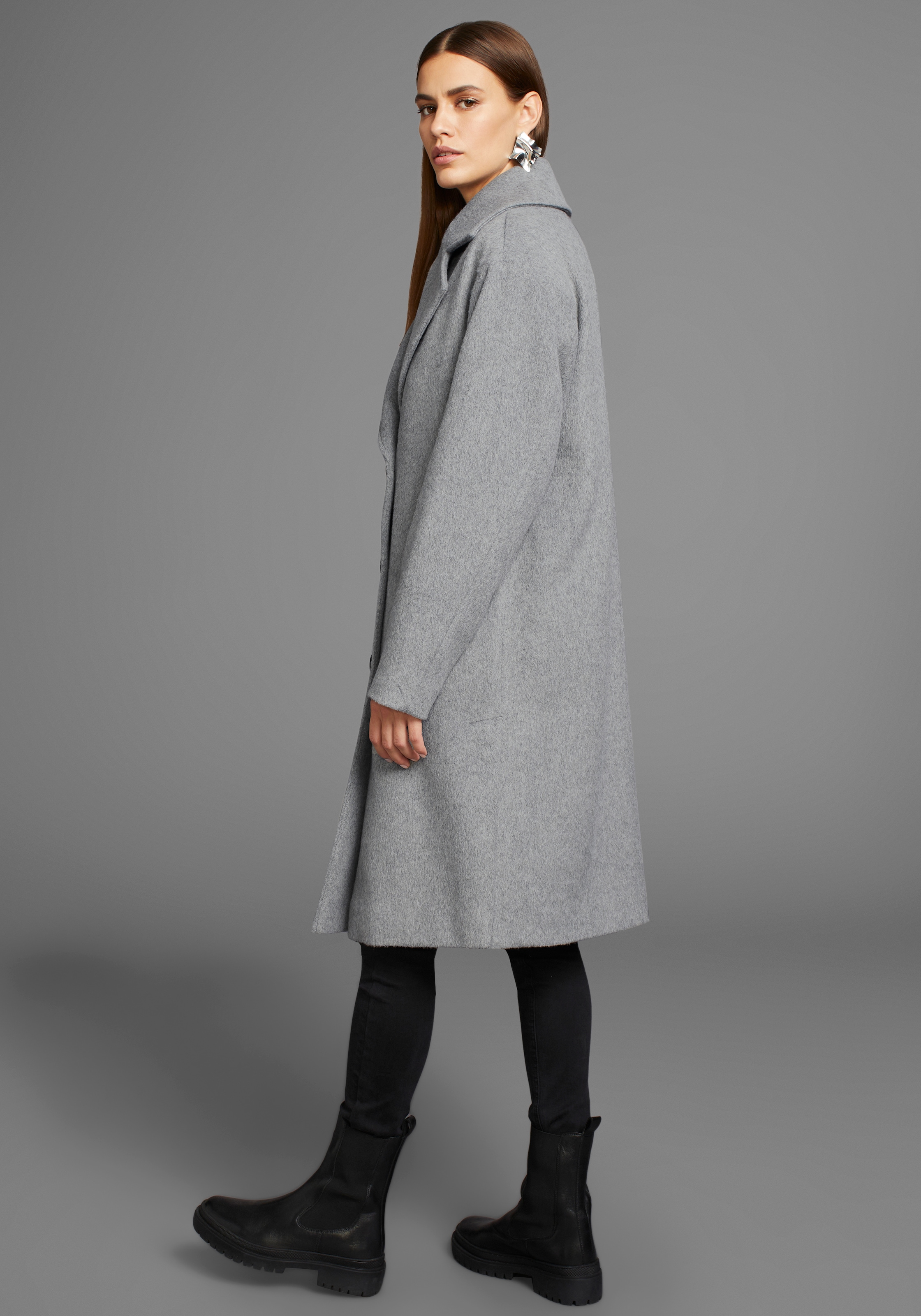 HECHTER PARIS Wollmantel , in asymmetrischer Oversize-Form