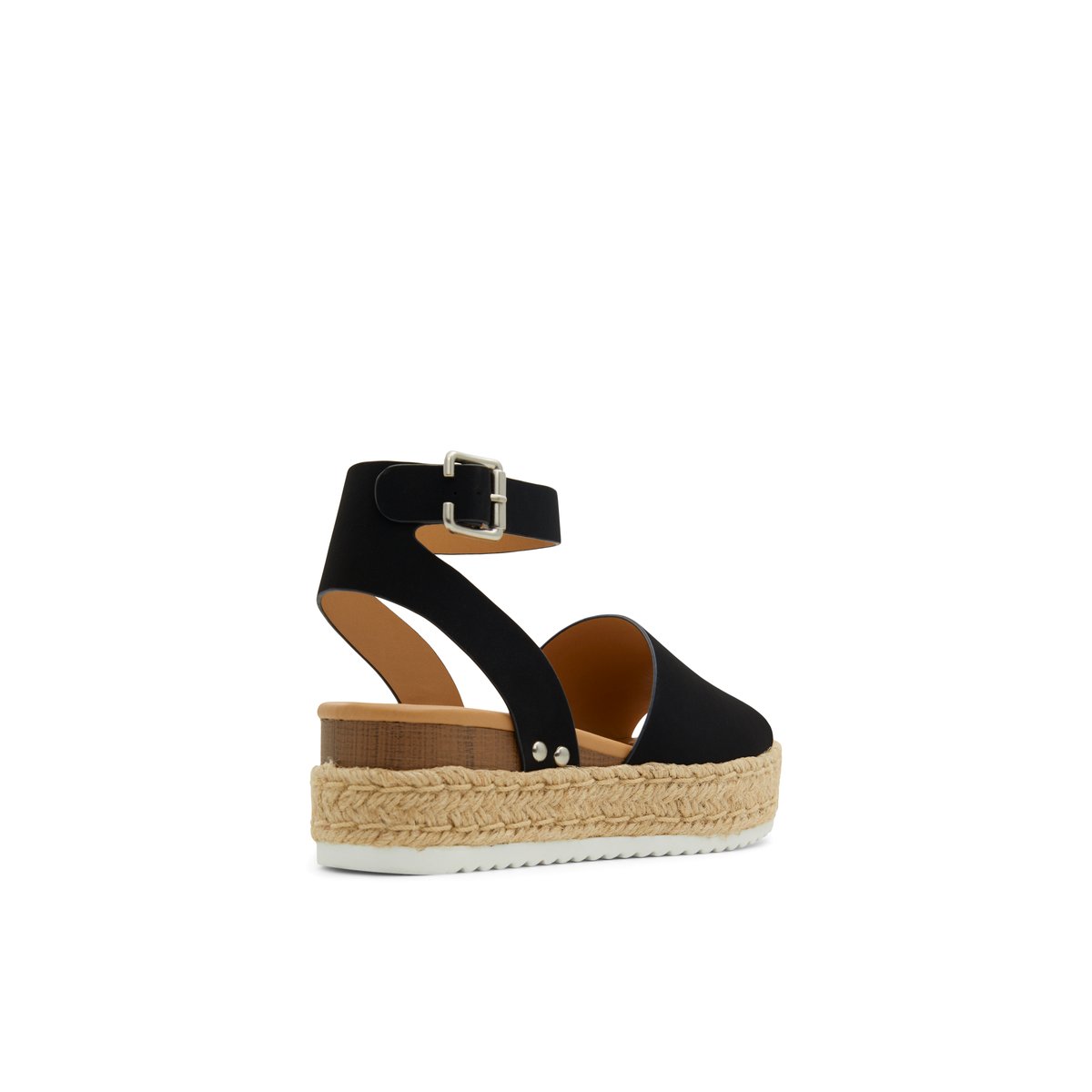 K STUDIO-Alodever-Sandales espadrilles à bride de cheville - Platforme - Noir