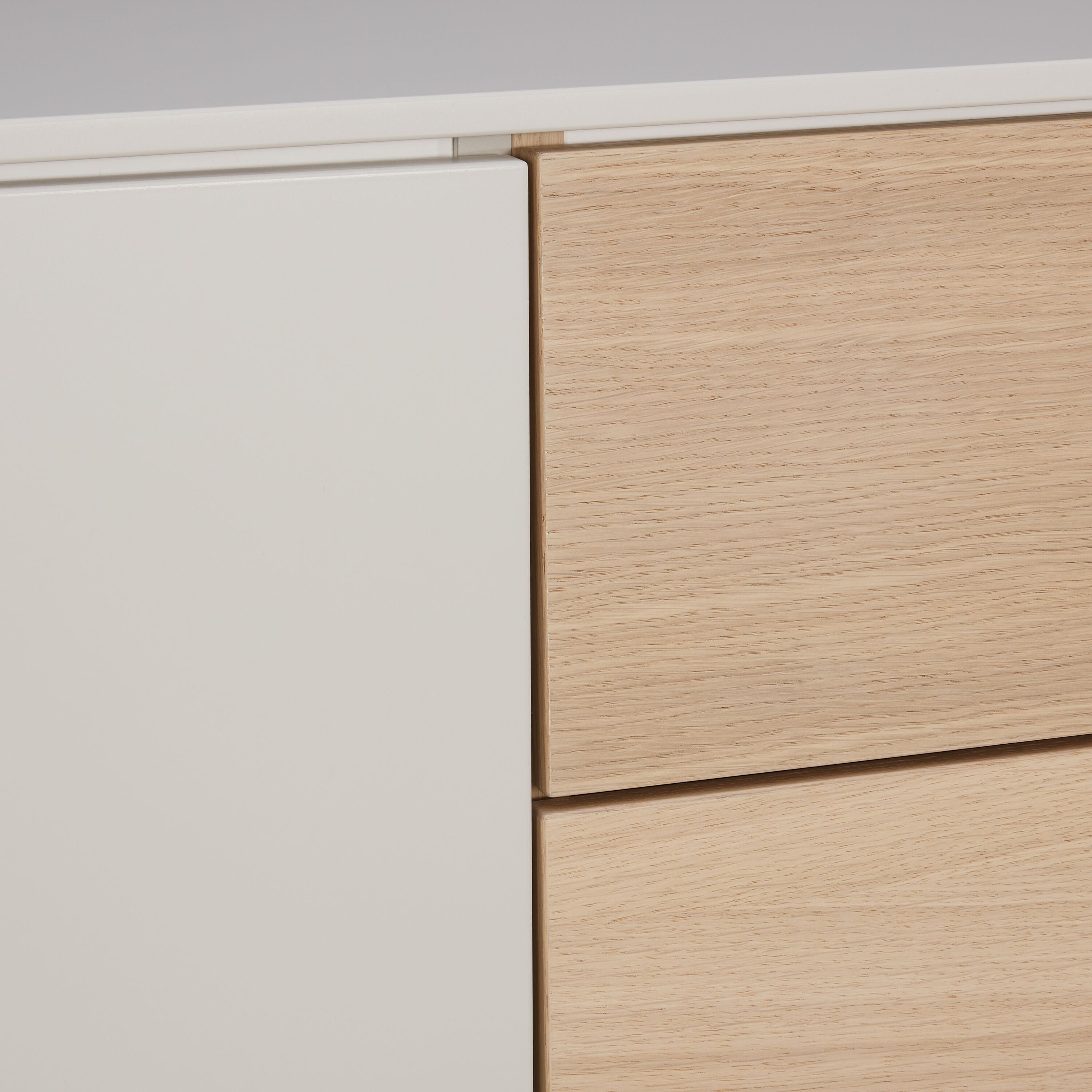 TILL Sideboard - Eiche / Taupe / B: 168.0 cm x T: 41.0 cm x H: 77.0 cm
