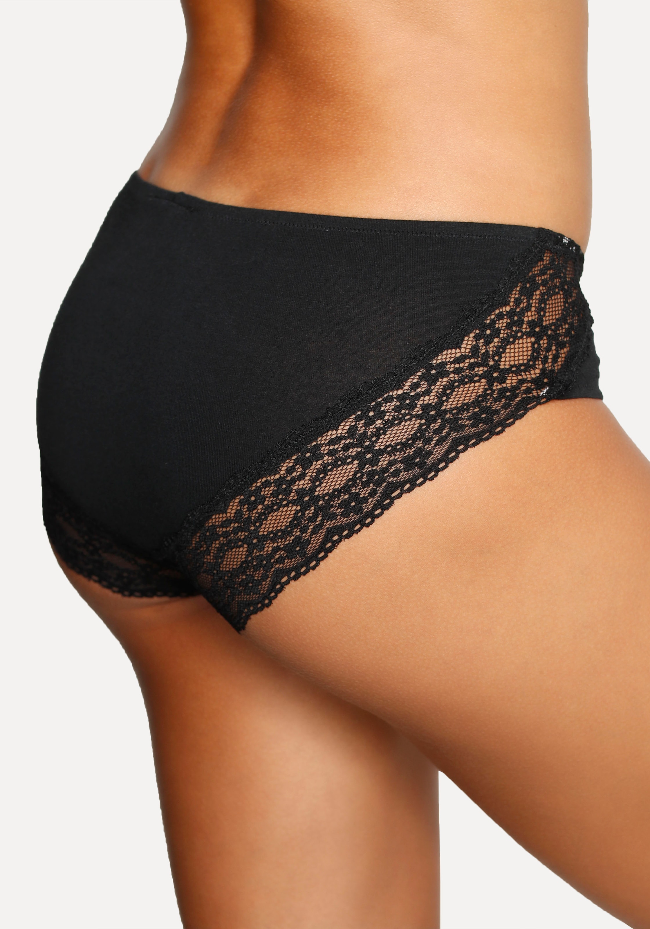 Vivance Jazz-Pants Slips , aus elastischer Baumwolle mit floraler Spitze