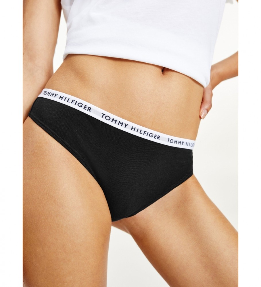 Conjunto de 3 tangas Tommy Hilfiger UW0UW02829 pretas