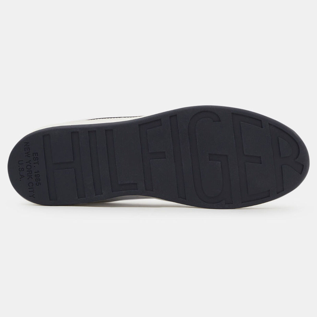 Tommy Hilfiger Baskets en Cuir Retro Court Mix blanc/bleu