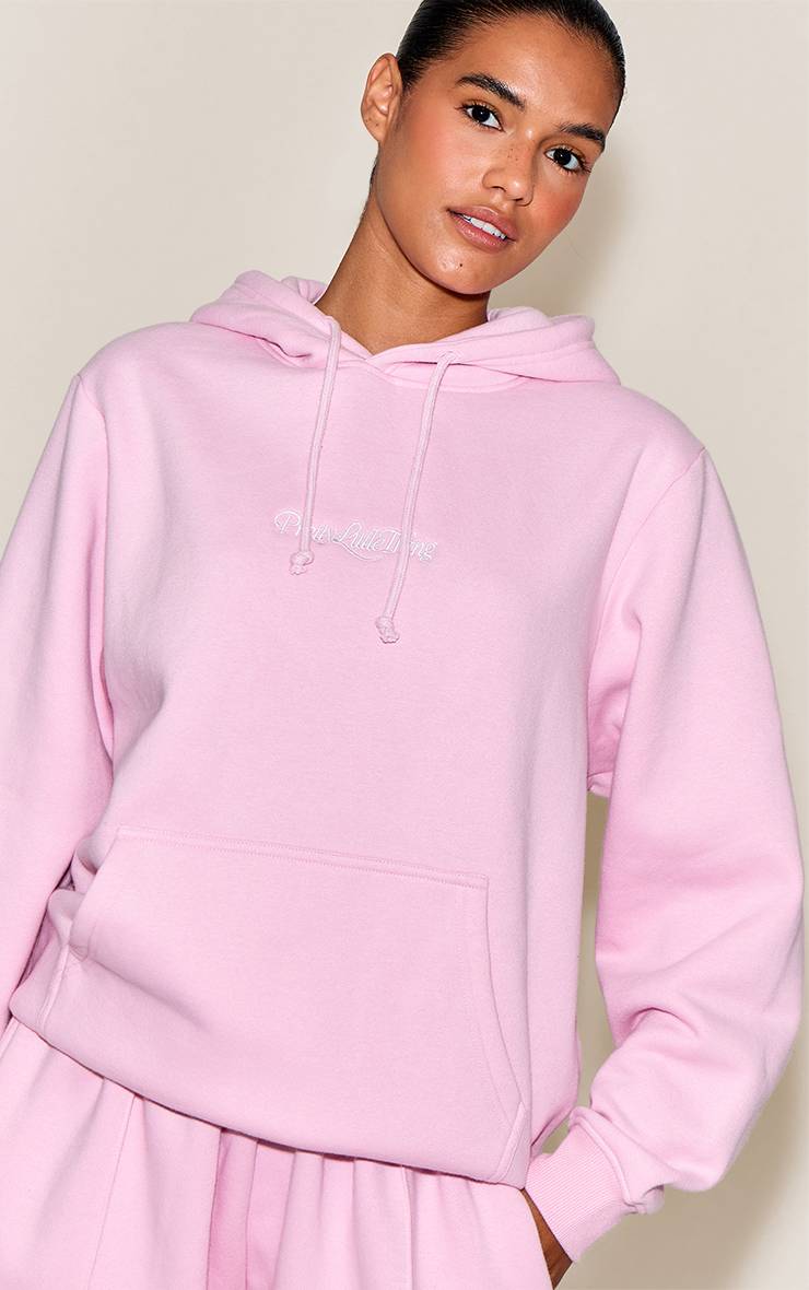 Rose Sweat À Casynthétiqueche Oversize Brodé Crème Beurre