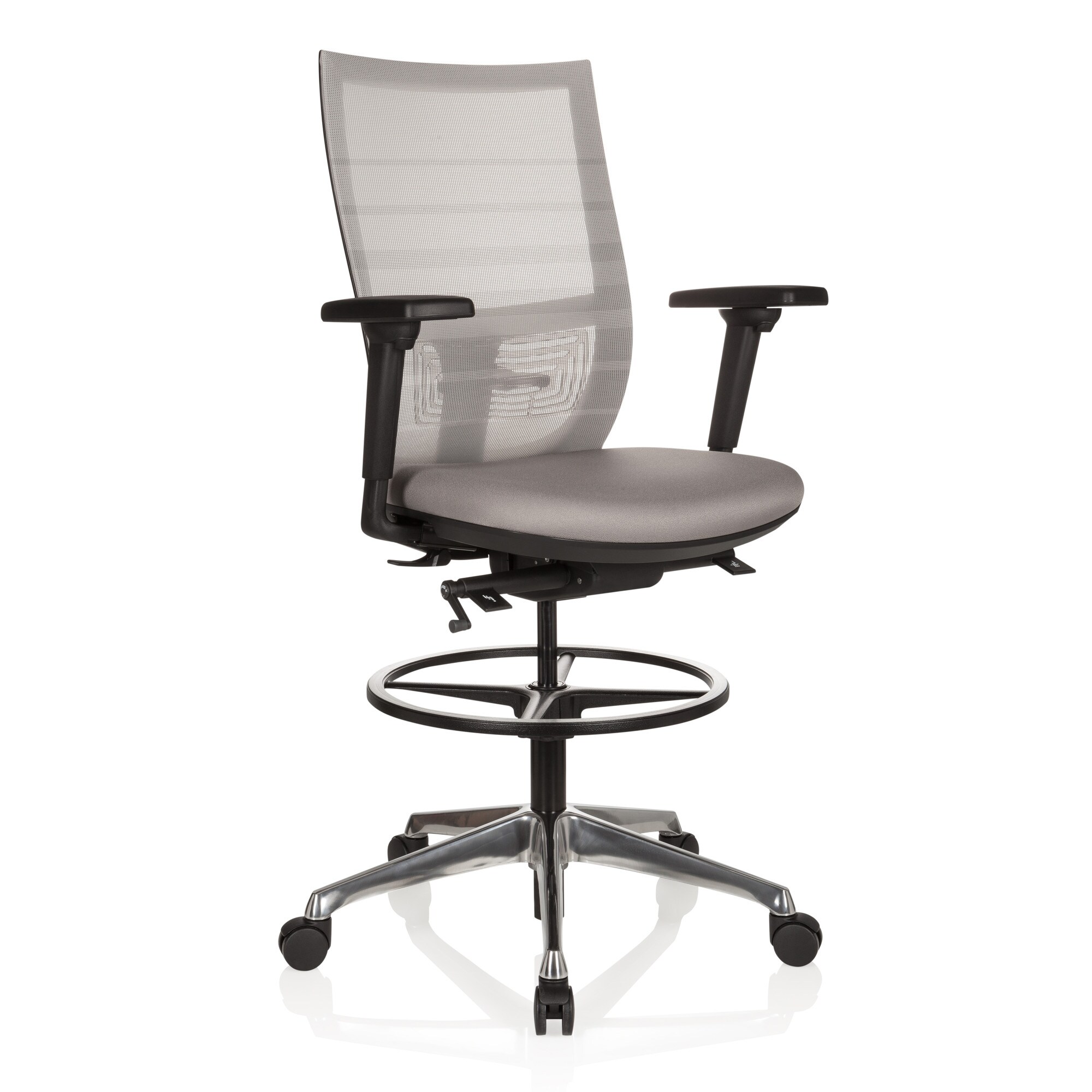 Counterstuhl TOP WORK 98 Stoff/Netzstoff mit Armlehnen (höhenverstellbar) hjh OFFICE