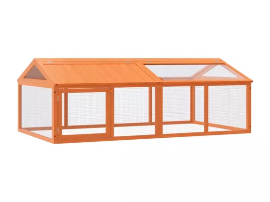 Enclos animaux marron 200x112,5x74 cm bois massif de pin