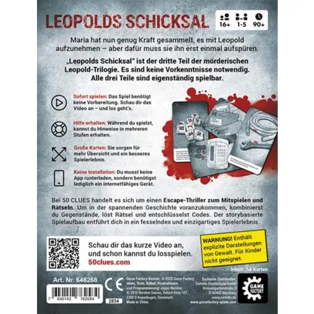 Gamefactory 50 Clues Leopolds Schicksal