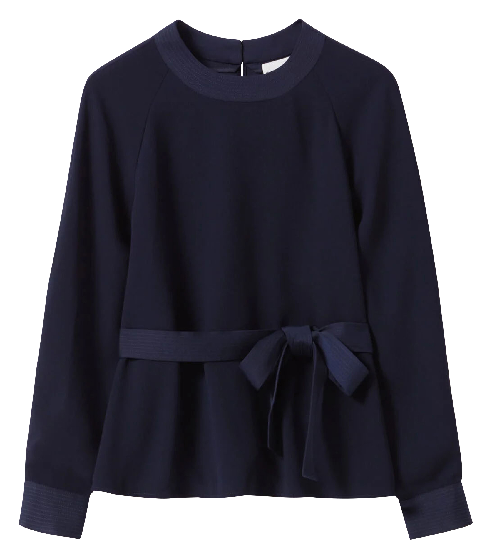 Blouse fluide ceinturée| Bleu