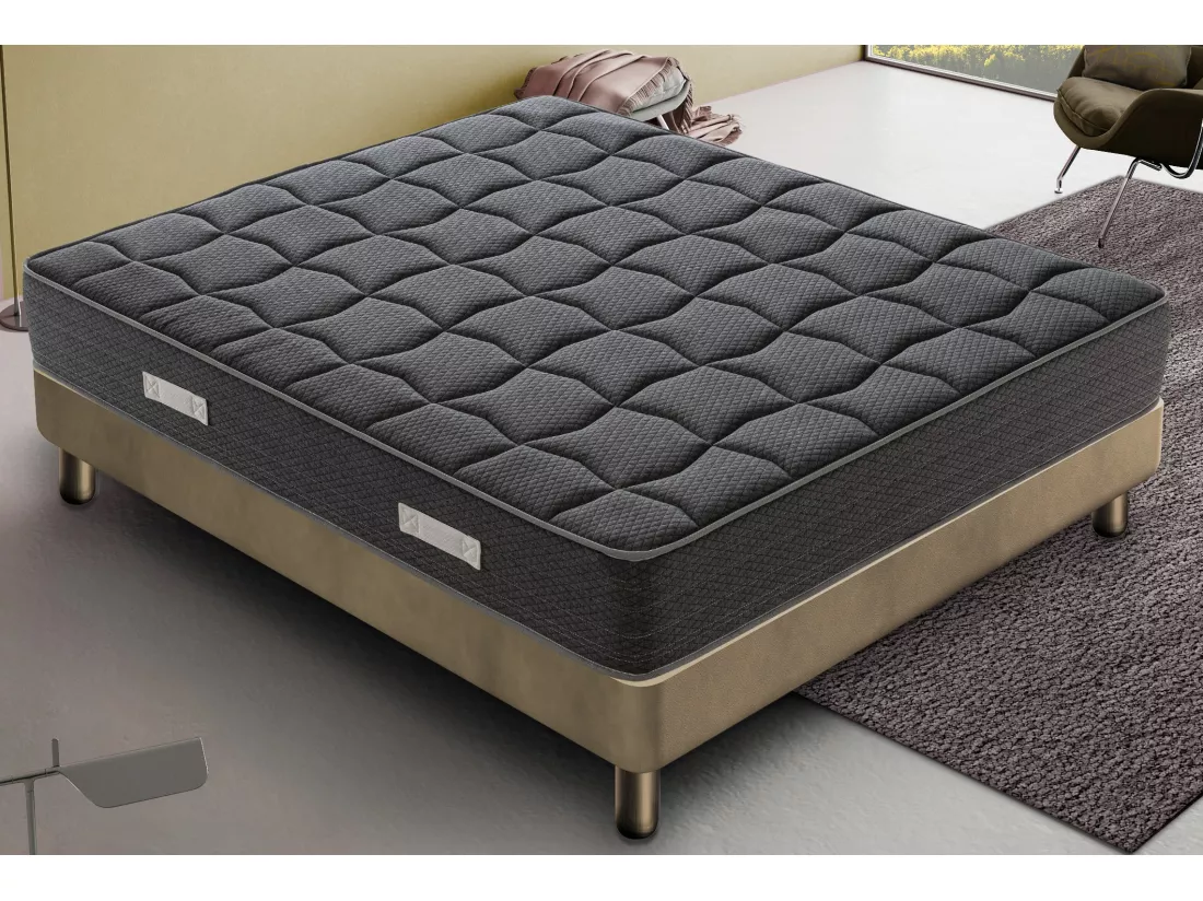 Matelas à mémoire de forme 100x190 - Hauteur 20 cm - Rigidité H4 - Blackmoon