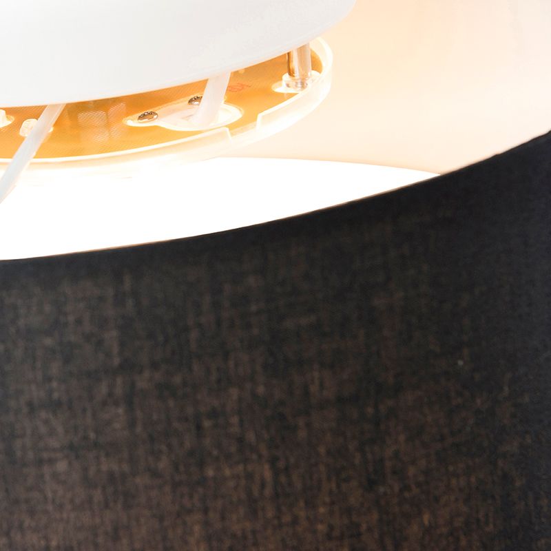 Plafondlamp zwart 40 cm incl. LED - Drum LED